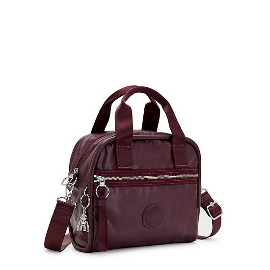 Kipling Hadya Metallic Schoudertassen Bordeaux | BE 1415DF